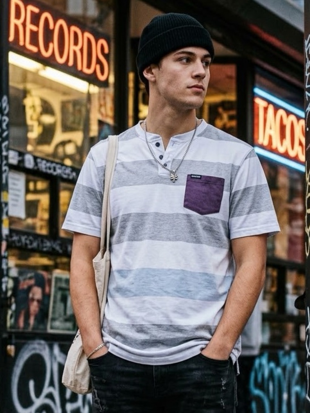 Zoo York Striped T Shirt Streetwear Y2K Size XL